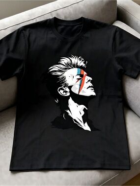 David Bowie Black Graphic Women Men T-shirt Unisex